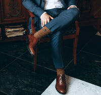Coffee-Colored Dress Crew Socks